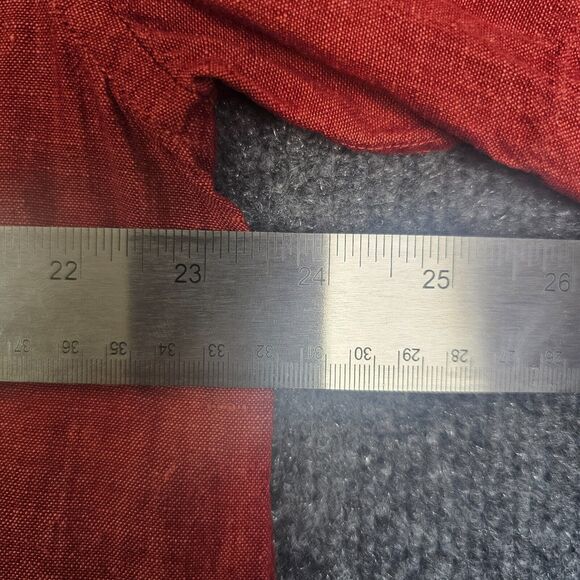 Brandini Shirt Mens Large Orange Linen Camp Short Sleeves Casual - Picture 6 of 8